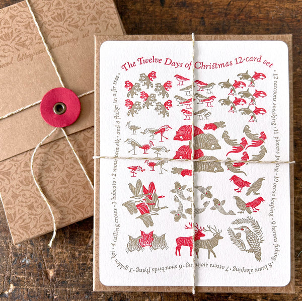 Button-String Box of 12 Days of Christmas w/s