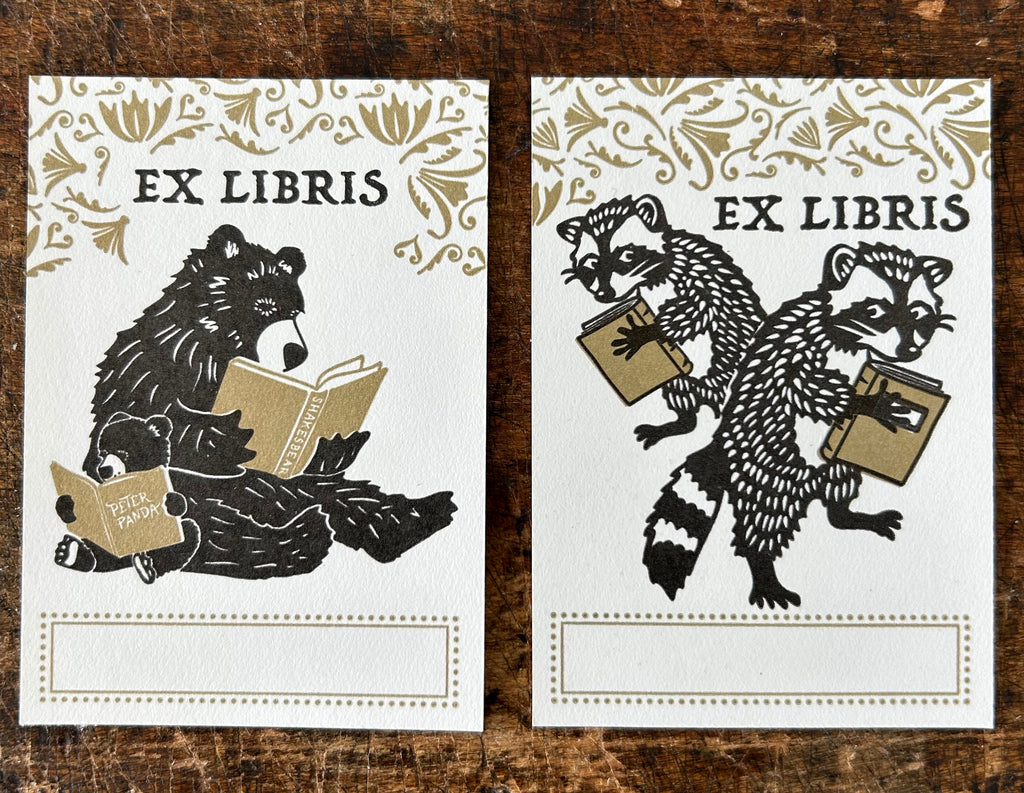 Bookplates in button-string folder – Dogwood Letterpress