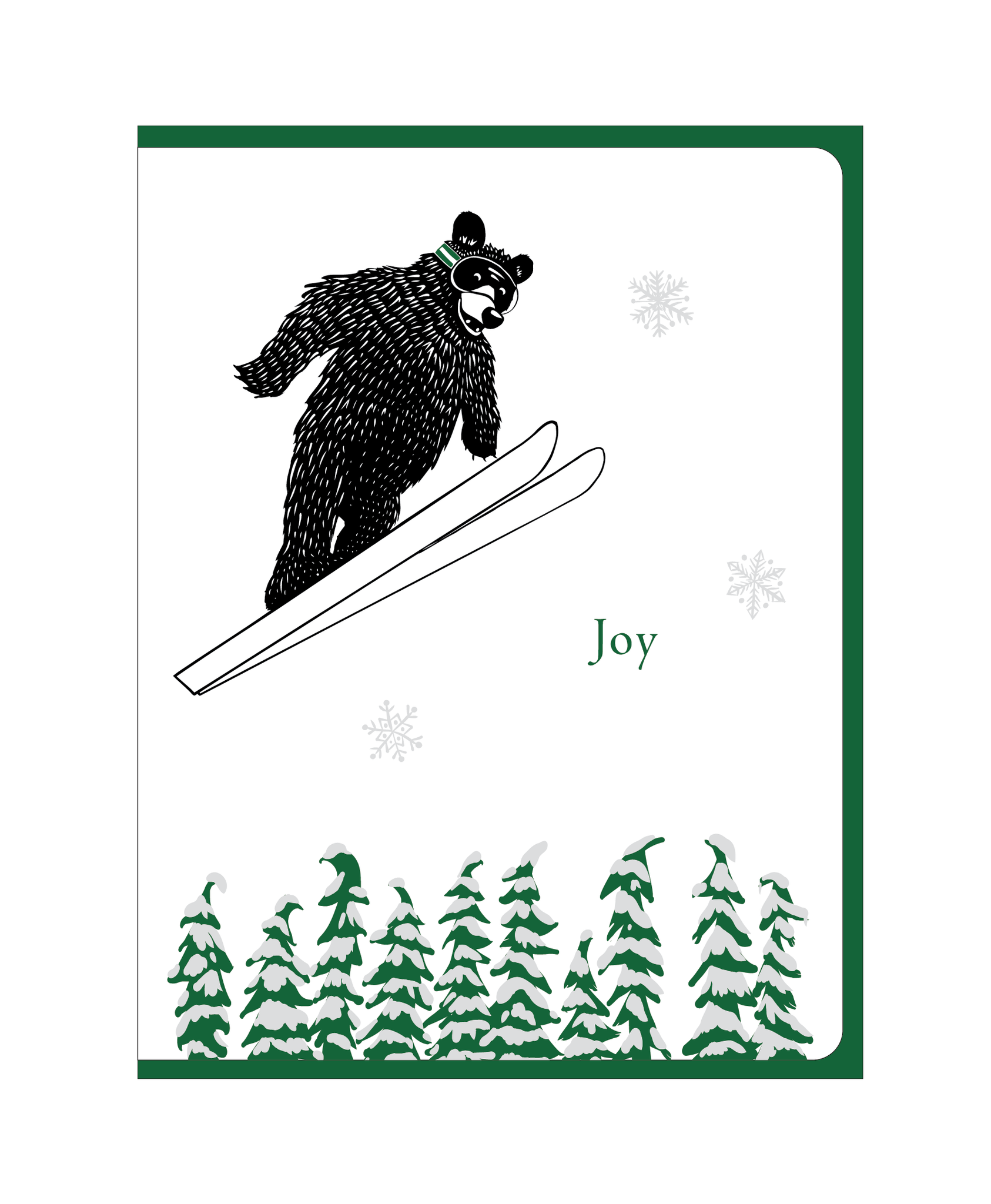 Joy skijumping bear