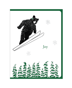 Joy skijumping bear