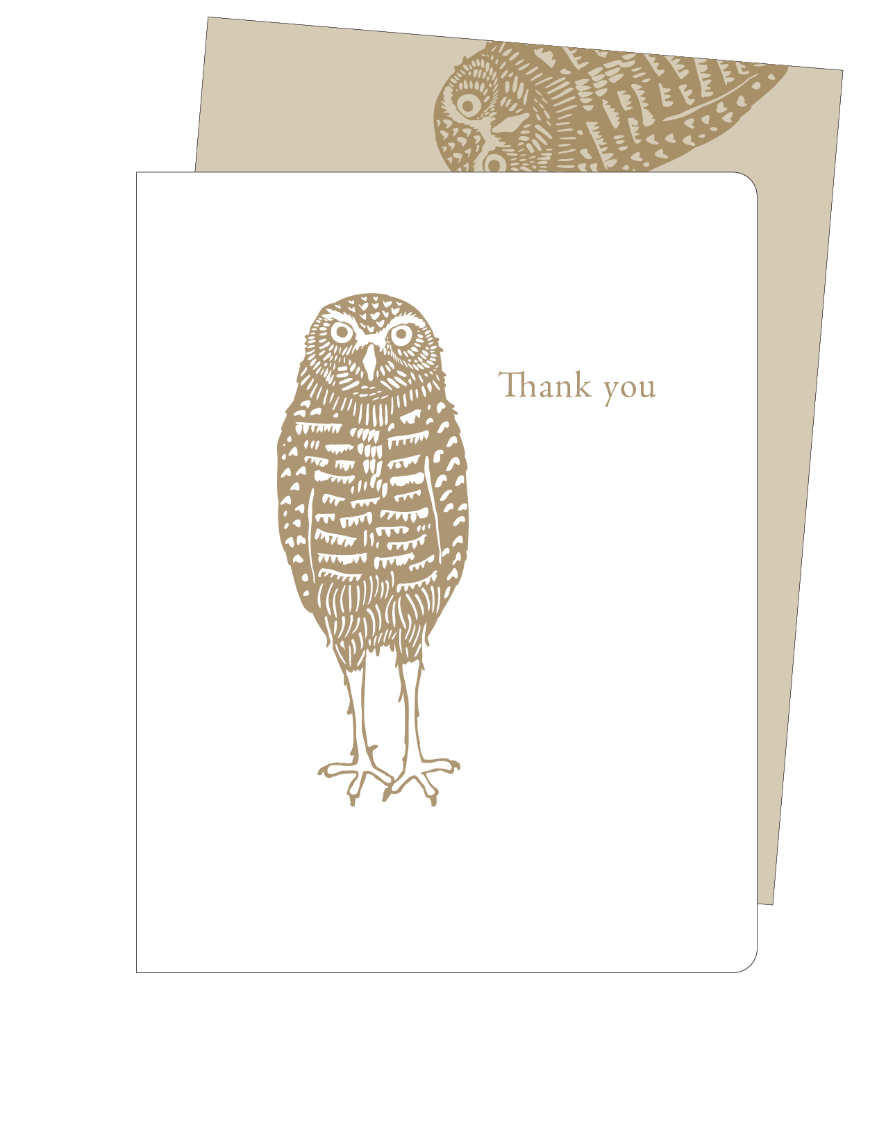 Burrowing Owl Thank you w/s