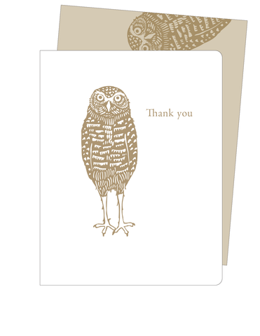 Burrowing Owl Thank you w/s