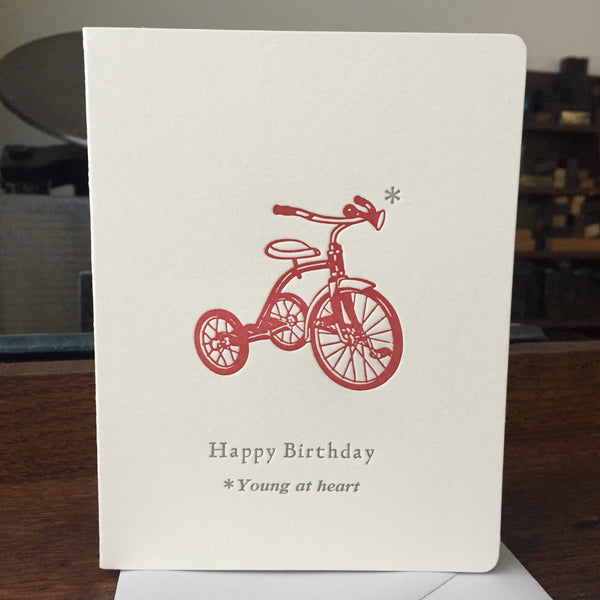 Birthday trike Young at heart w/s