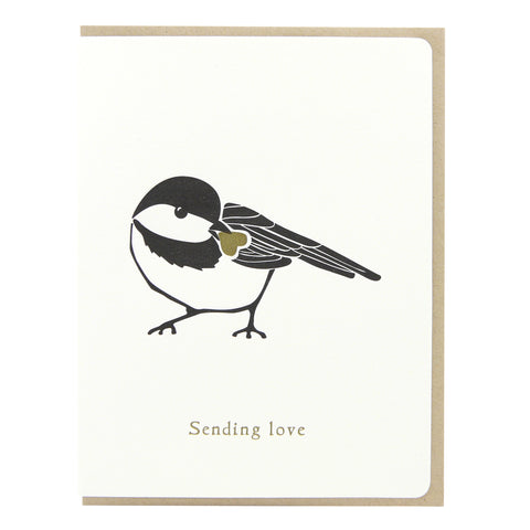 Chickadee sending love w/s