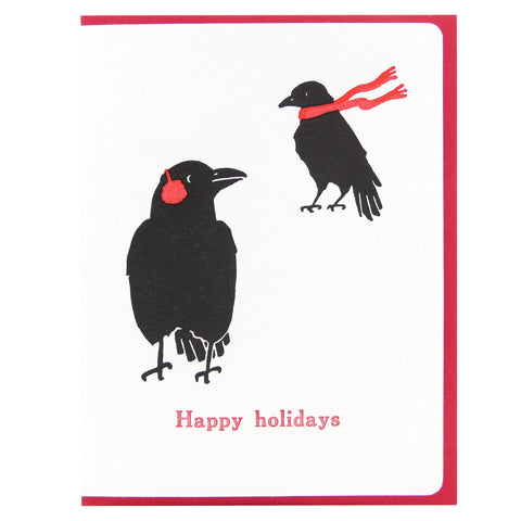Happy Holidays Crows w/s