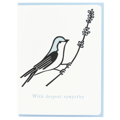 Deepest sympathy sparrow w/s