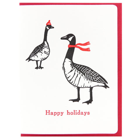 Happy Holidays Geese w/s