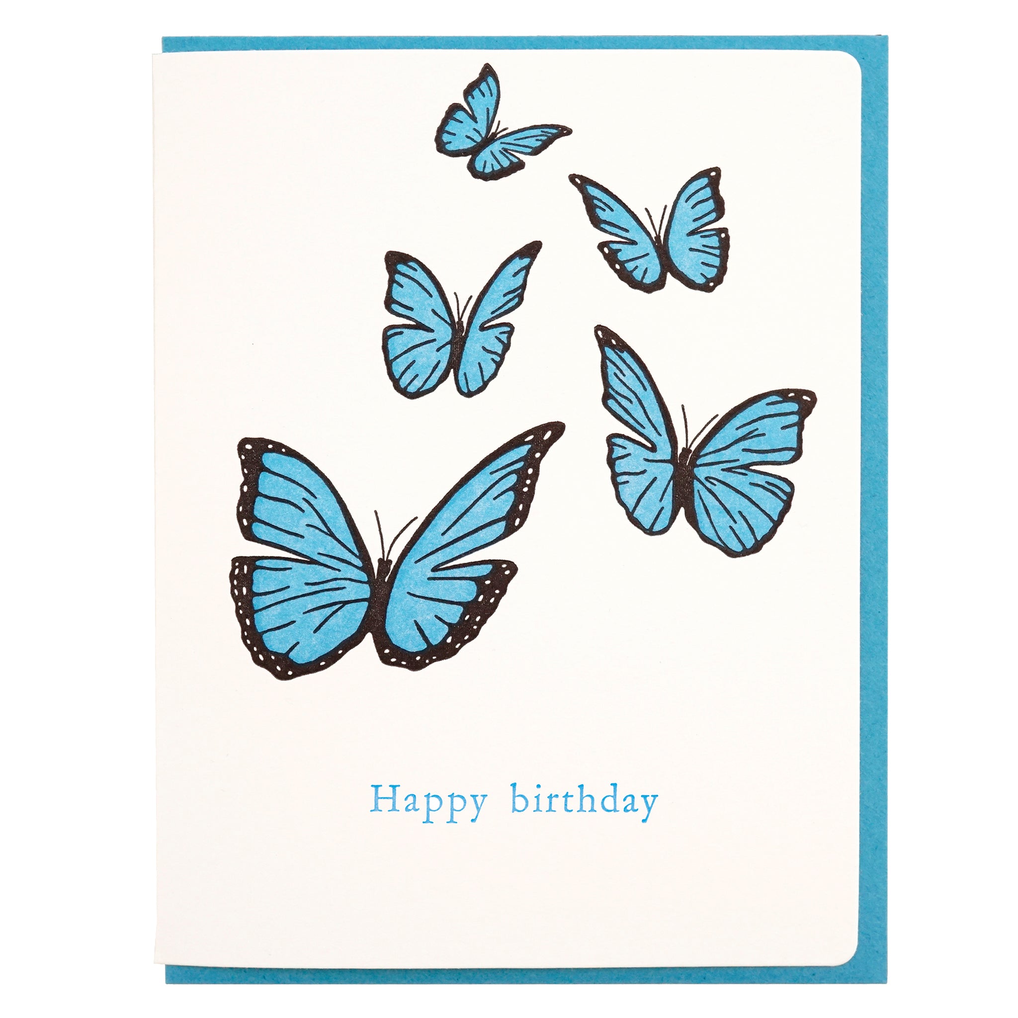 Birthday Butterflies Blue w/s