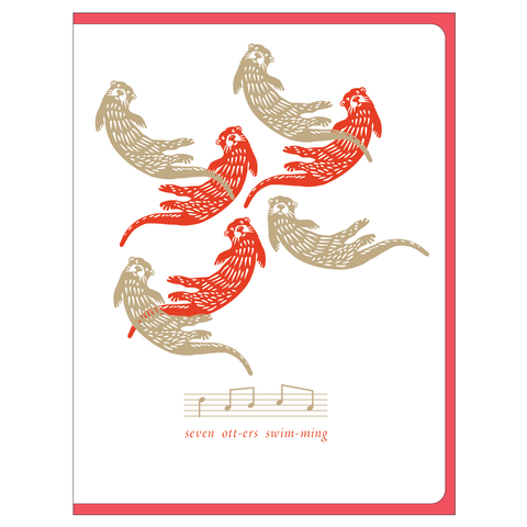 12 Days of Holidays: Otters w/s