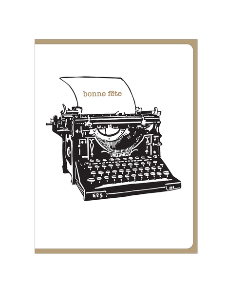 Typewriter Bonne fête FR