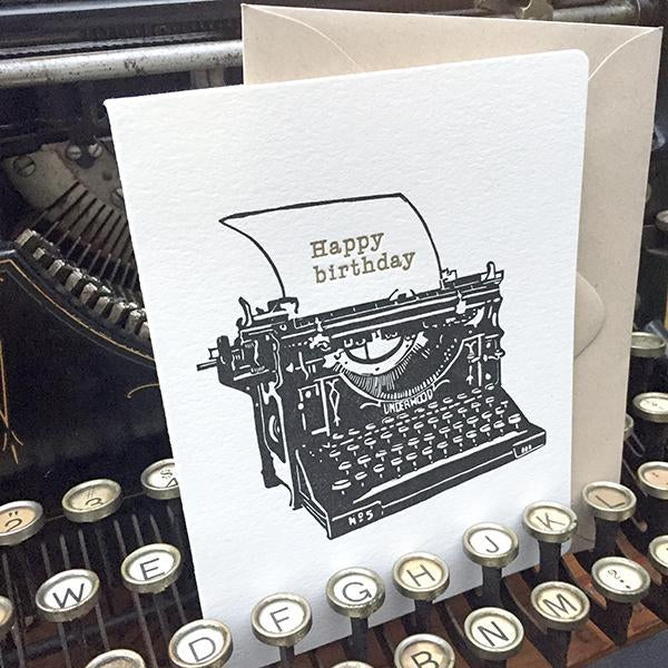 Birthday Vintage Typewriter