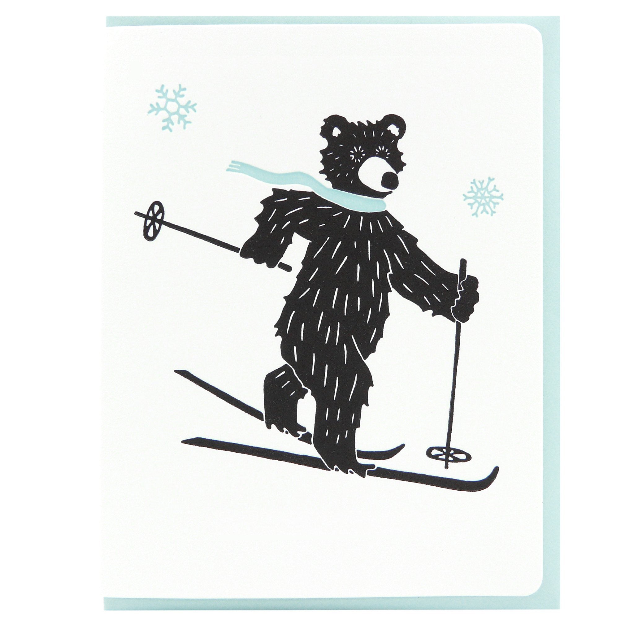 Skiing bear w/s